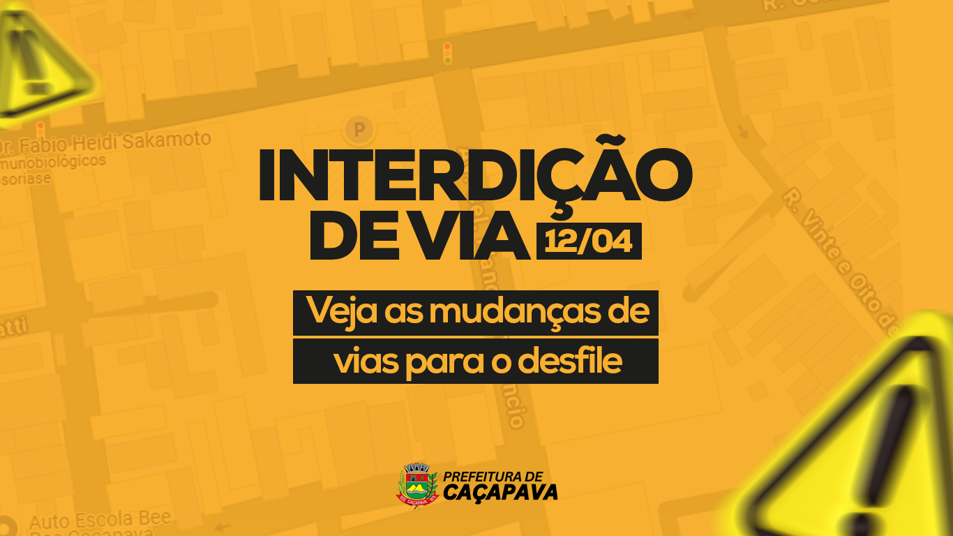 Alteração do trânsito e linhas de ônibus no dia 12 de abril