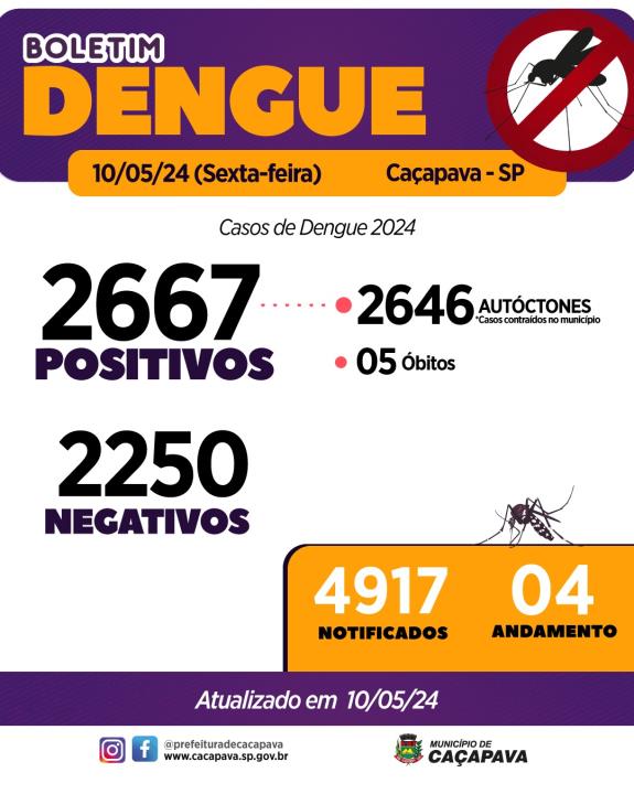 Boletim da Dengue 10 de maio