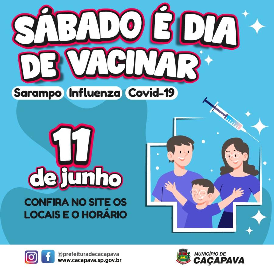 Sábado terá vacinação nos postinhos contra o Sarampo, Covid-19 e Influenza