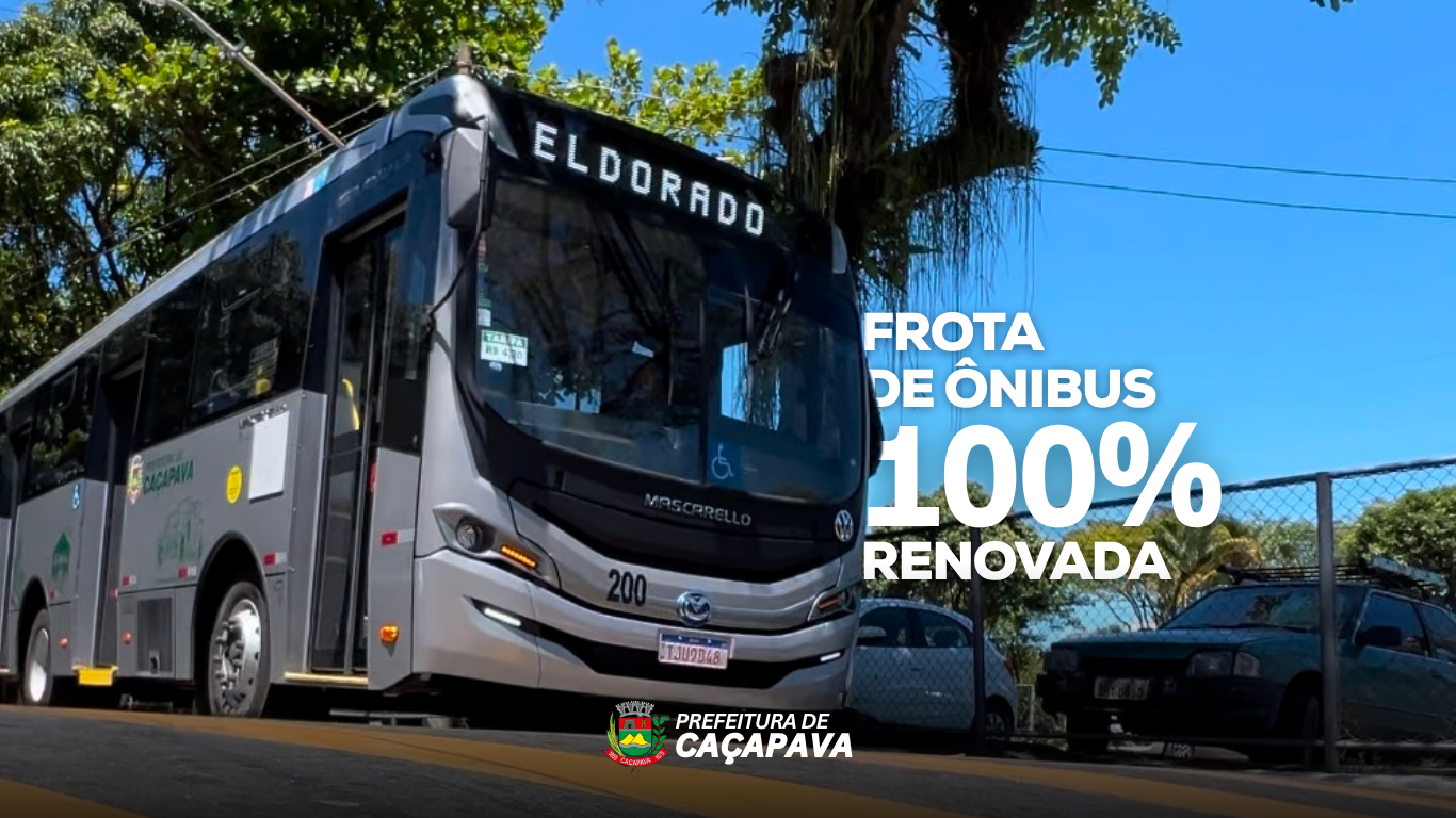 Renovação da frota de ônibus do Transporte Público em Caçapava atinge 100%