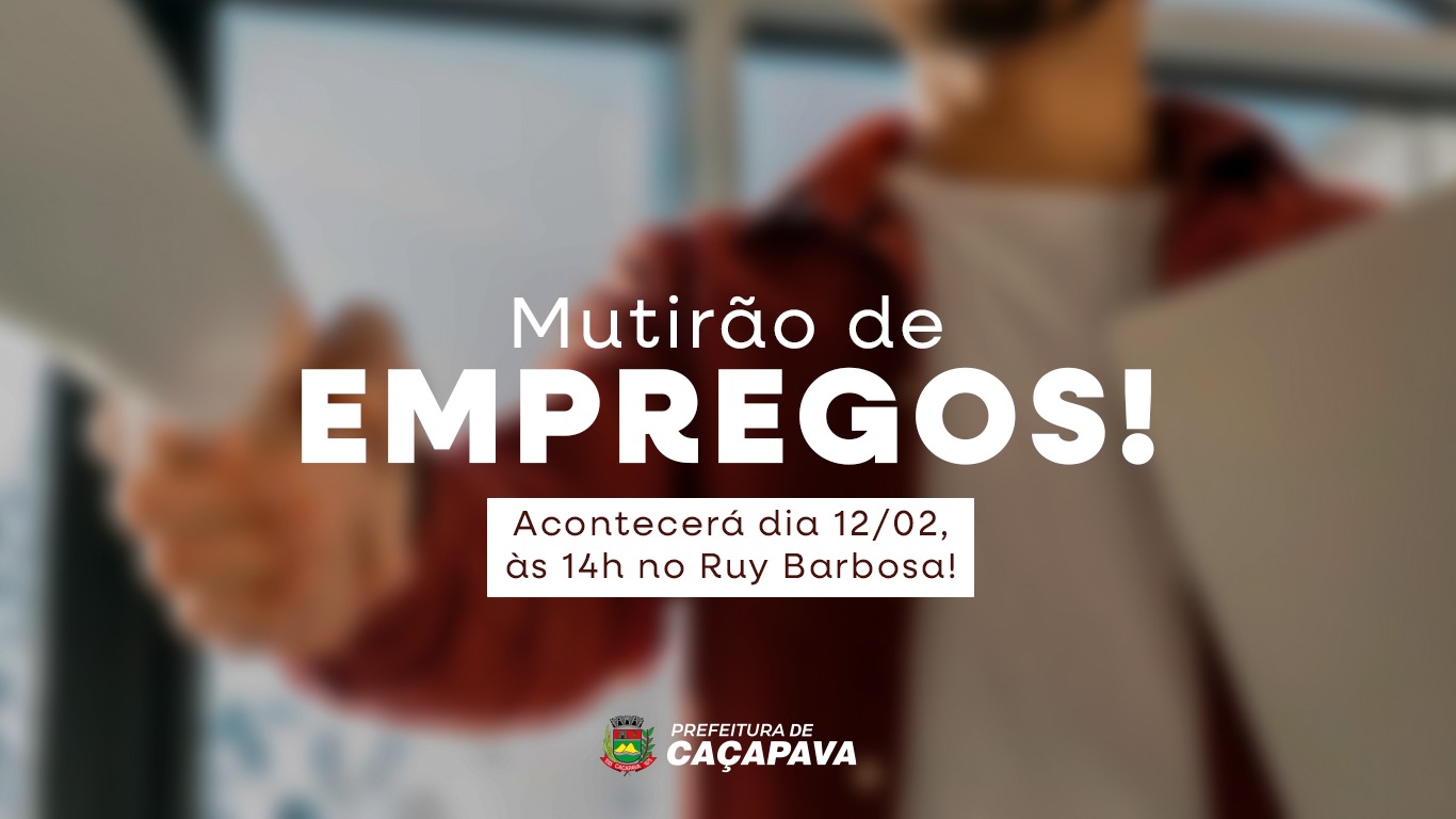 Caçapava realiza mutirão de emprego com mais de 130 oportunidades