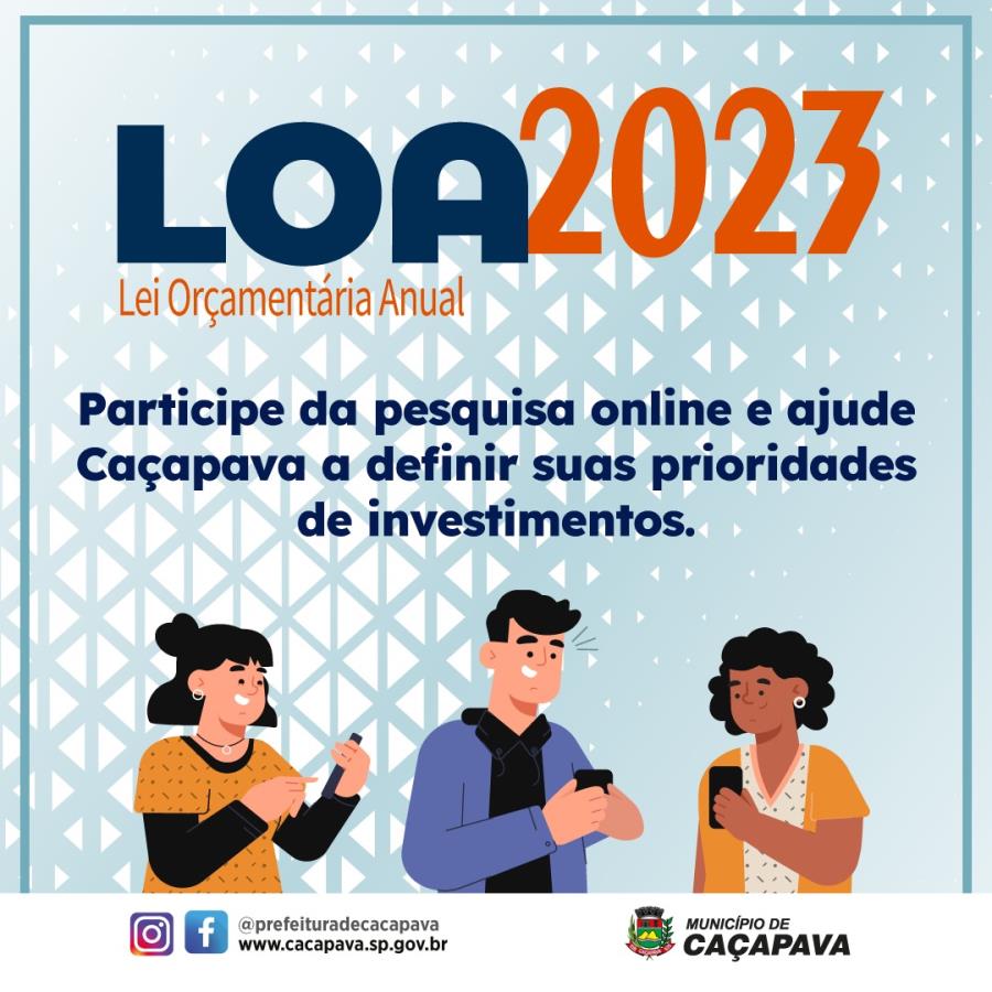 Prefeitura lança consulta pública online sobre Lei Orçamentária Anual (LOA) 2023