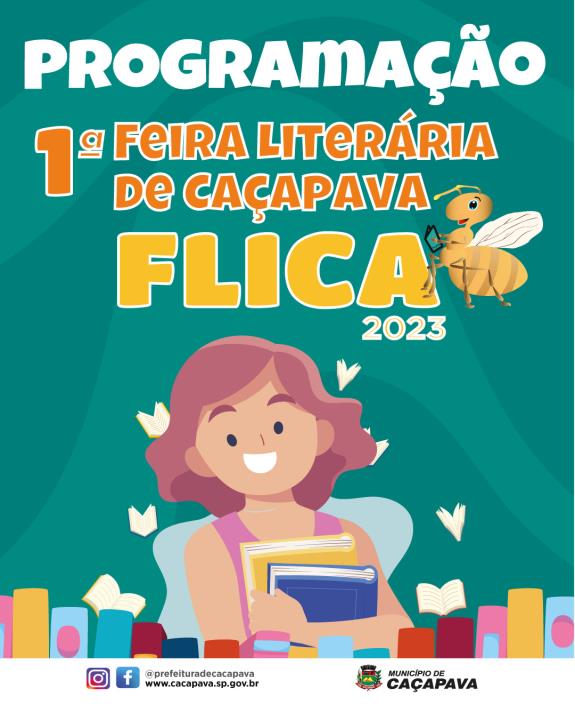 1ª Feira Literária de Caçapava (FLICA) começa na próxima semana