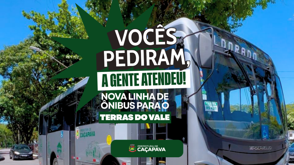 Nova linha de ônibus passa a atender o Terras do Vale a partir de 14 de janeiro