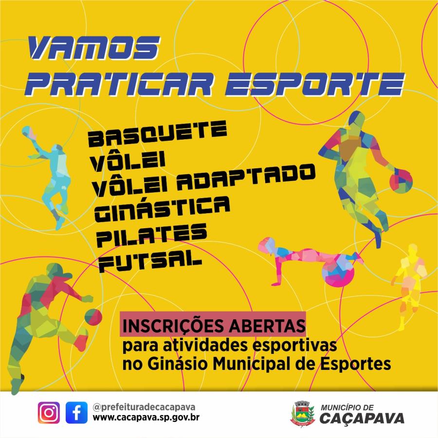 Inscrições abertas para atividades esportivas no Ginásio Municipal de Esportes de Caçapava