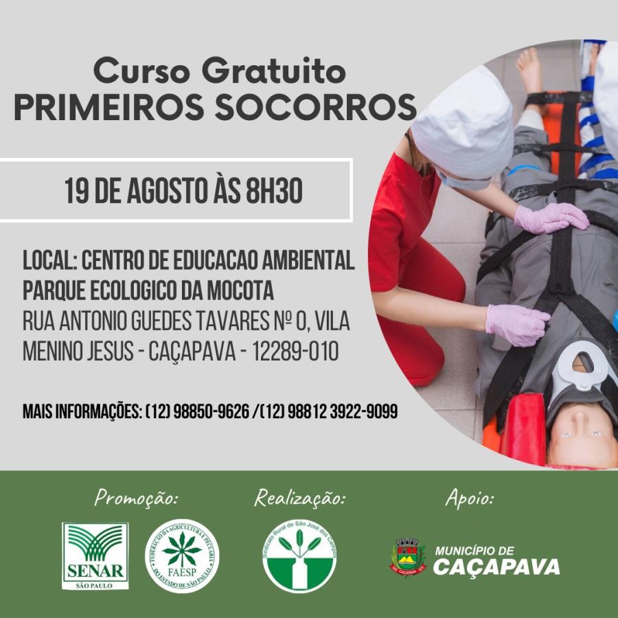 Curso de Primeiros Socorros Grátis