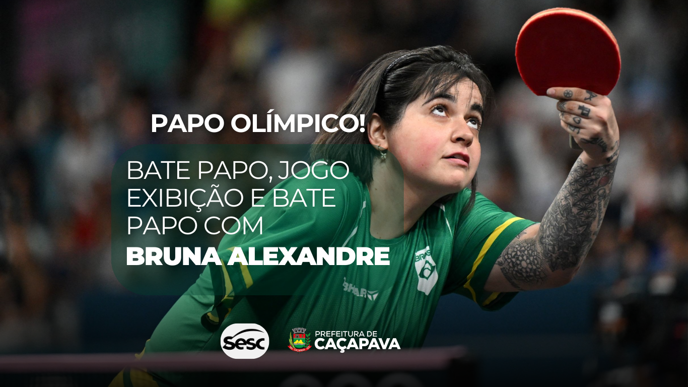 Caçapava recebe clínica de tênis de mesa com a atleta olímpica Bruna Alexandre