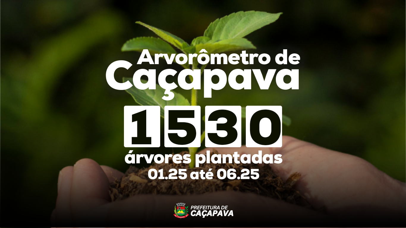 Arvorômetro de Caçapava registra 1.530 árvores plantadas pelo projeto Pomares Urbanos
