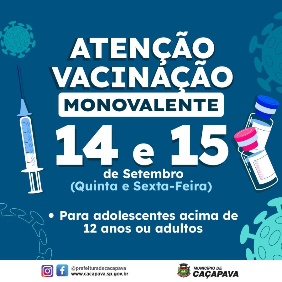 Campanha para Vacinação Monovalente contra COVID – 19
