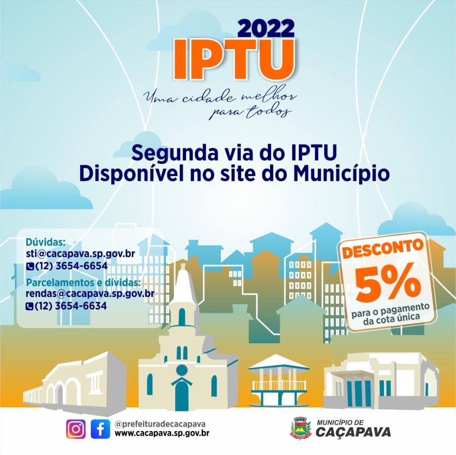 Segunda via do IPTU está disponível no site do Município
