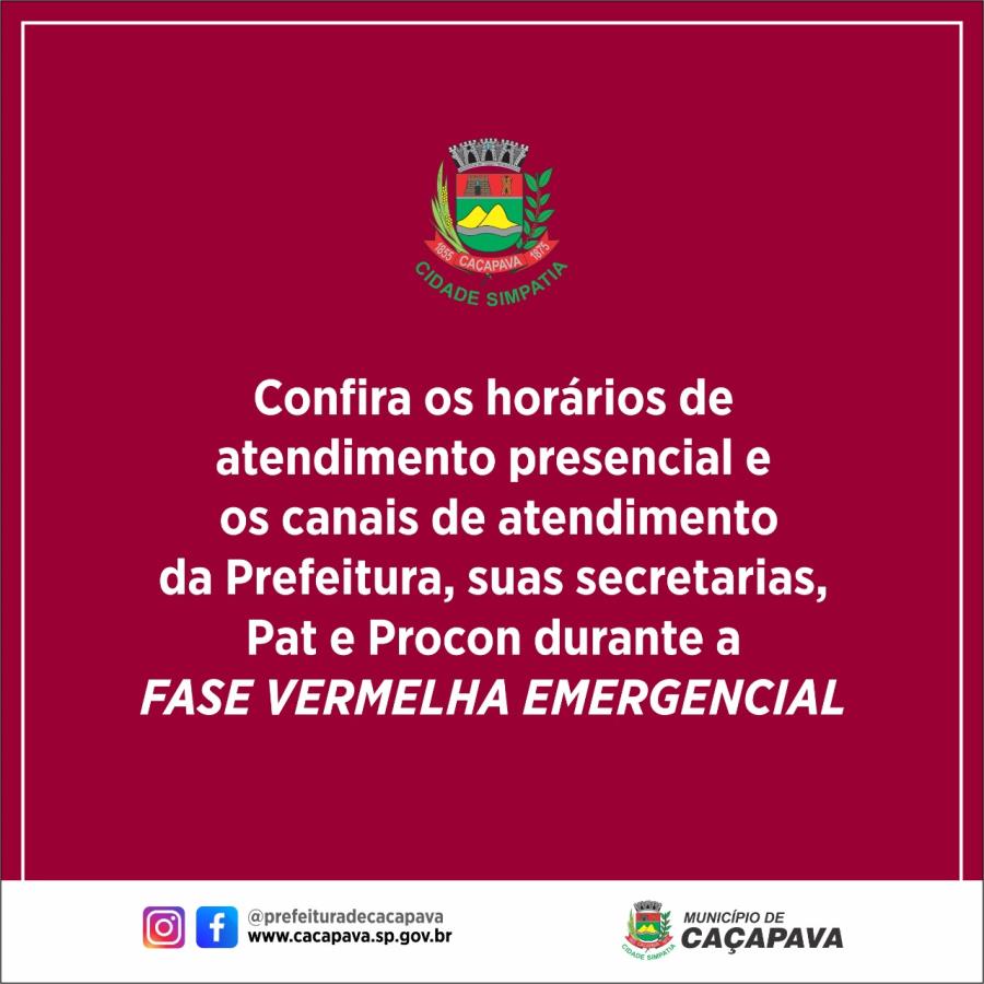 Prefeitura e órgãos públicos alteram atendimento durante fase emergencial