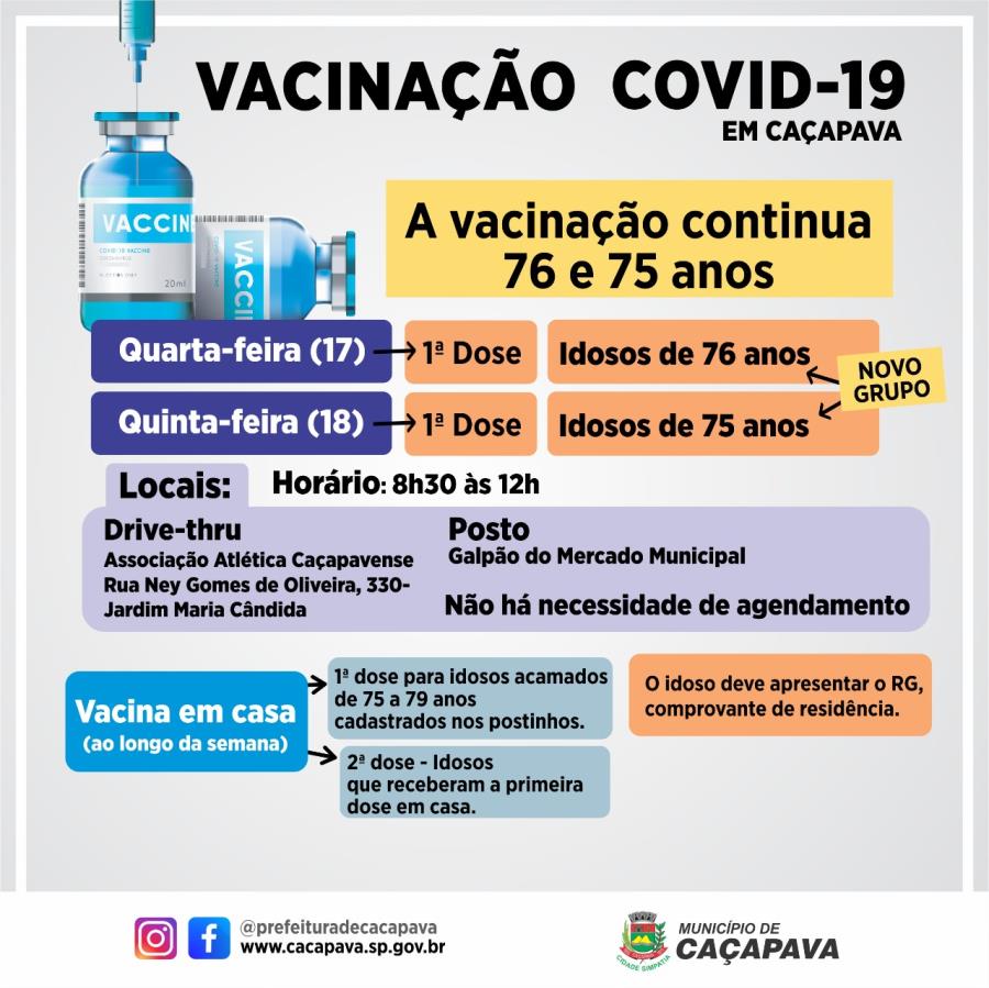 Continua a vacinação contra a Covid: idosos de 76 e 75 anos serão imunizados