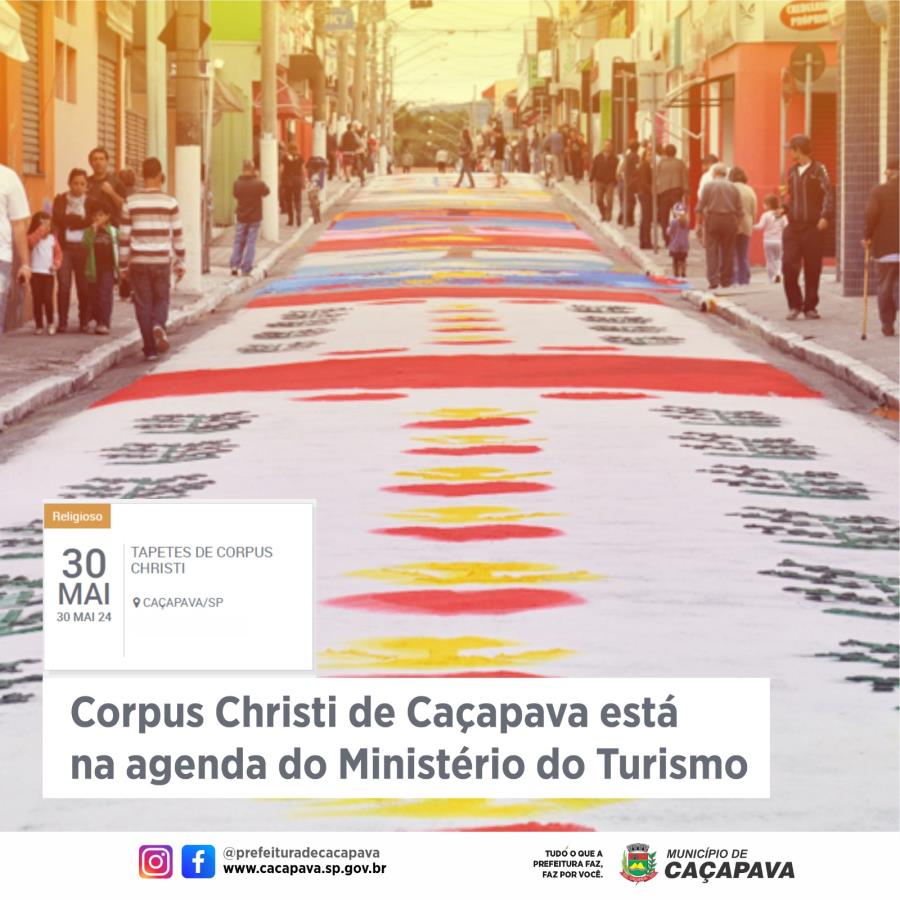 Corpus Christi de Caçapava é incluído novamente na agenda de eventos do Ministério do Turismo
