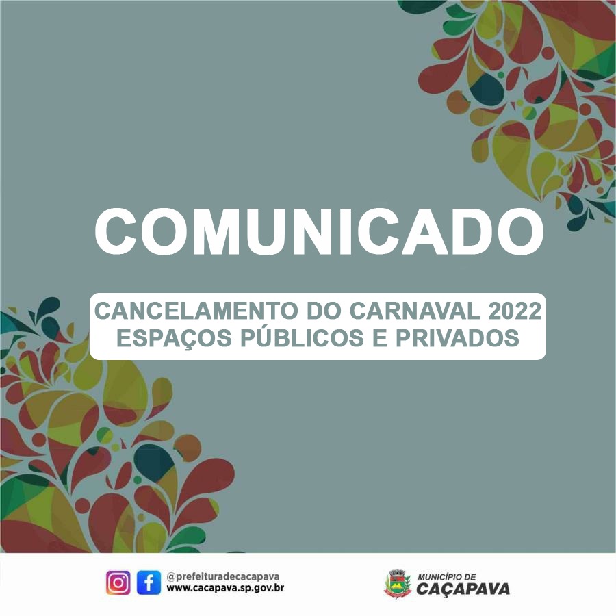 Prefeitura de Caçapava edita decreto proibindo realização de festejos carnavalescos também em espaços privados