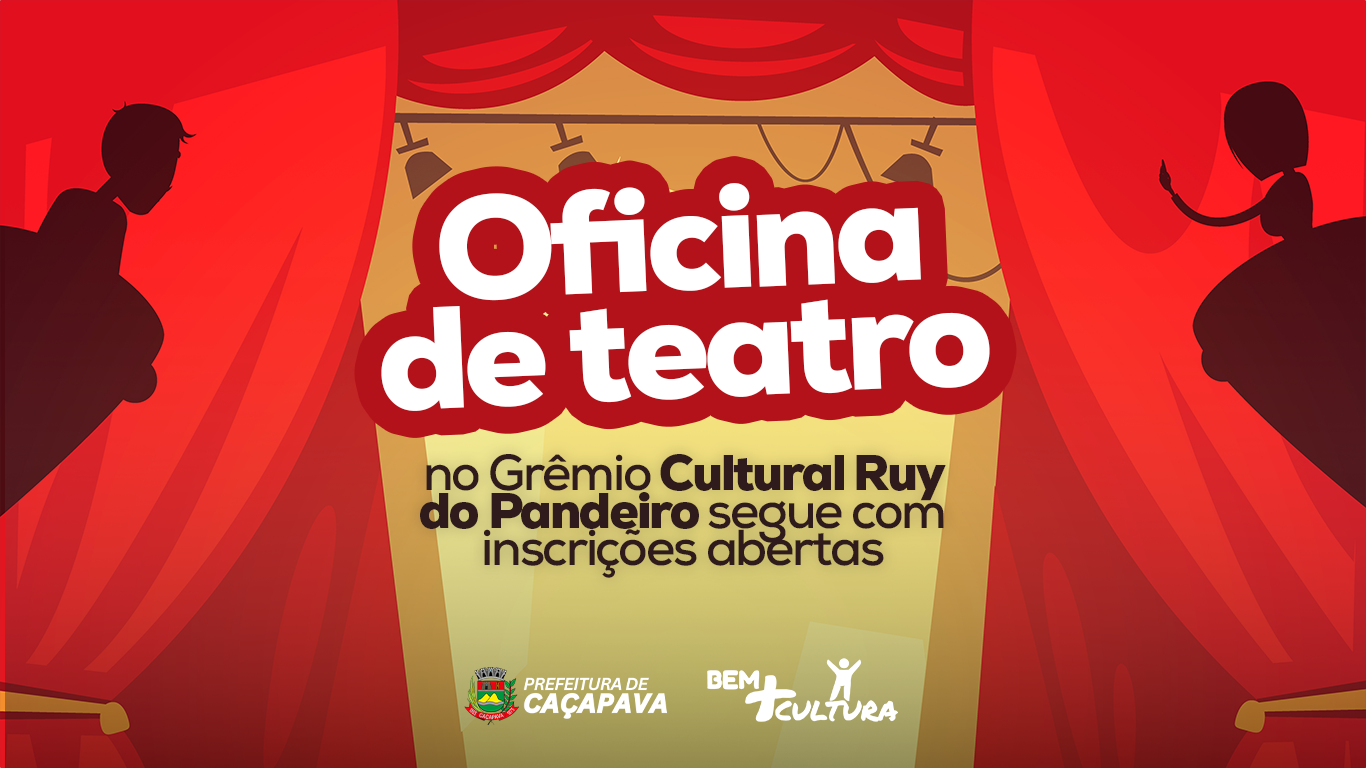 Oficina de teatro no Grêmio Cultural Ruy do Pandeiro segue com inscrições abertas