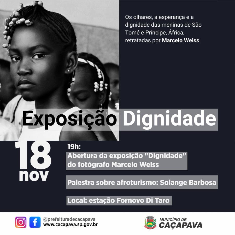 Mostra fotográfica “Dignidade” abre programação da Semana da Consciência Negra em Caçapava nesta sexta-feira (18)