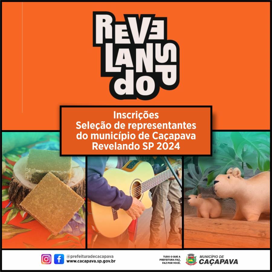 Caçapava abre inscrições para seleção de representantes do município no programa Revelando SP 2024