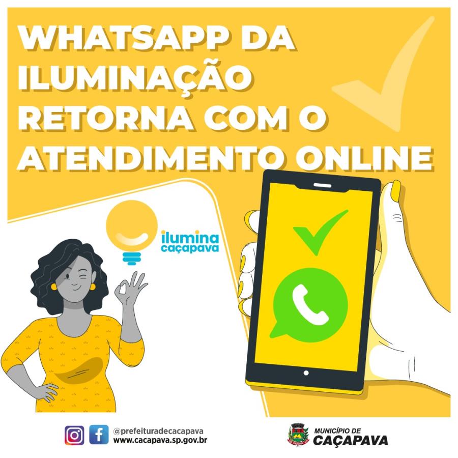 WhatsApp da Iluminação Pública retorna com atendimento online