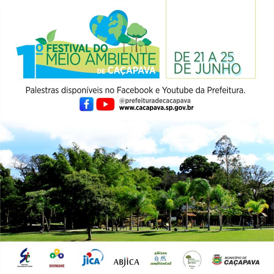 1º Festival Online do Meio Ambiente de Caçapava é realizado a partir do dia 21