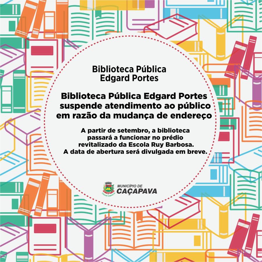 Biblioteca Pública Edgard Portes suspende atendimento ao público