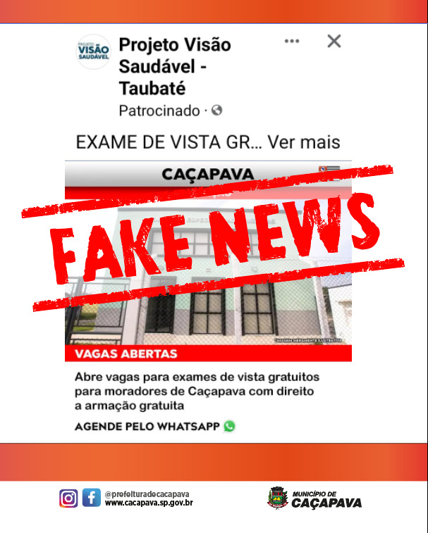 Fake News sobre vagas de emprego circulam nas redes sociais - Prefeitura de  Caçapava