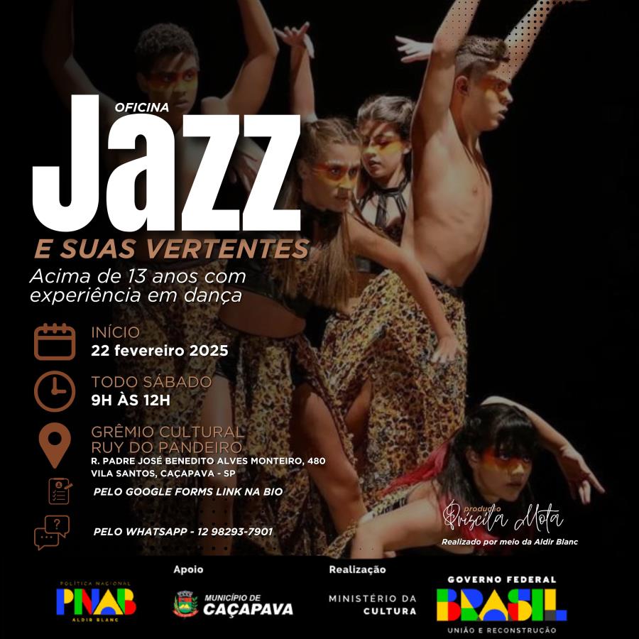 Inscrições abertas para oficina gratuita de jazz por meio de edital da PNAB – Política Nacional Aldir Blanc