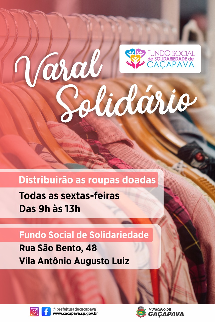 Varal Solidário continua com distribuição de roupas de inverno nesta sexta (20)