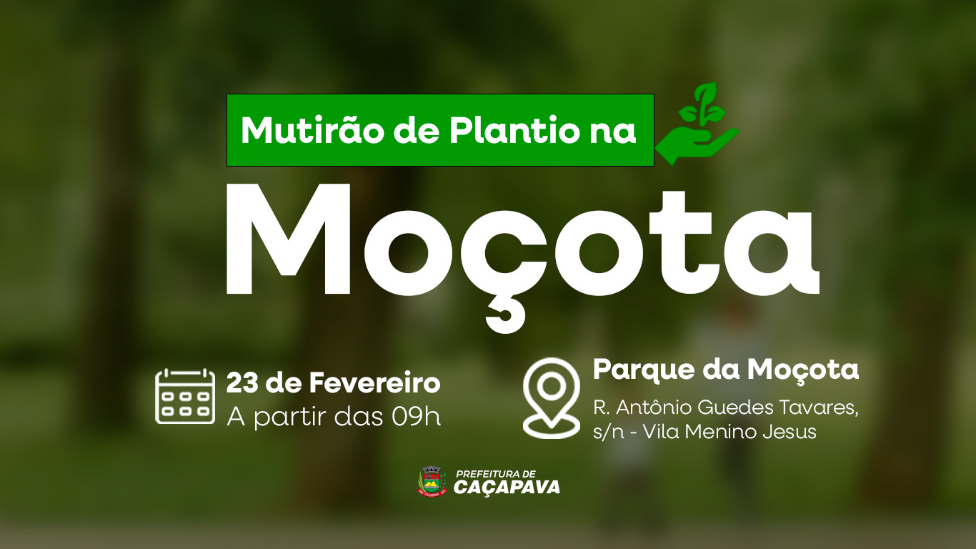Prefeitura promove mutirão de plantio voluntário com mais de 600 mudas no Parque da Moçota