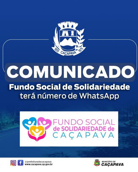 Fundo Social passa a ter atendimento pelo WhatsApp