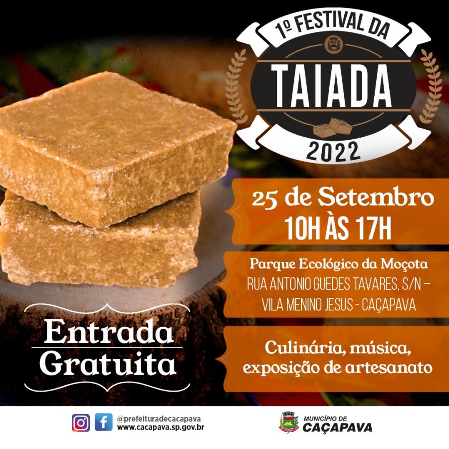 Caçapava realiza Festival da Taiada neste domingo (25)