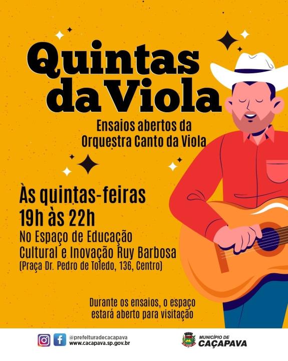 Projeto Quintas da Viola não será realizado nesta quinta-feira (28)