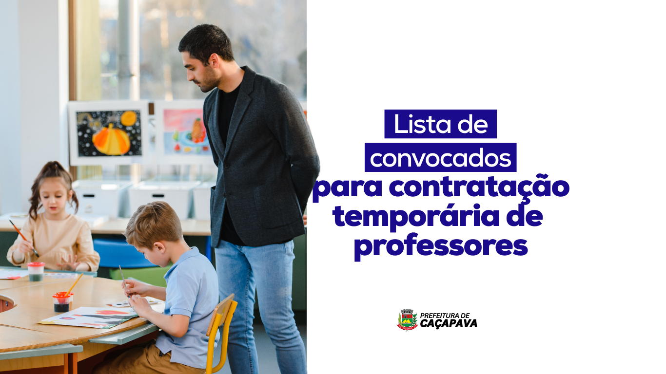 Lista de convocados para contratação temporária de professores