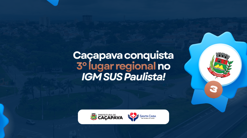 Caçapava conquista 3º lugar regional no IGM SUS Paulista e reforça qualidade da Atenção Primária à Saúde