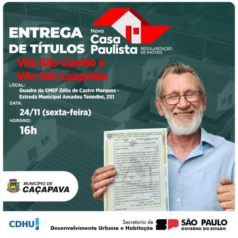 Moradores do São Camilo e São Leopoldo recebem matrículas de regularização fundiária nesta sexta-feira (24)