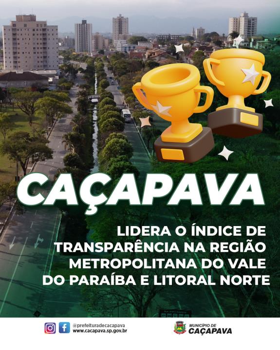 Caçapava lidera ranking das cidades mais transparentes do Vale do Paraíba
