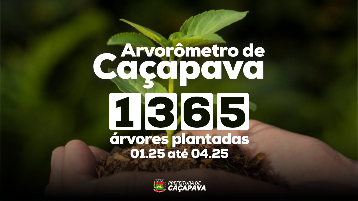 Arvorômetro de Caçapava registra 1.365 árvores plantadas pelo projeto Pomares Urbanos