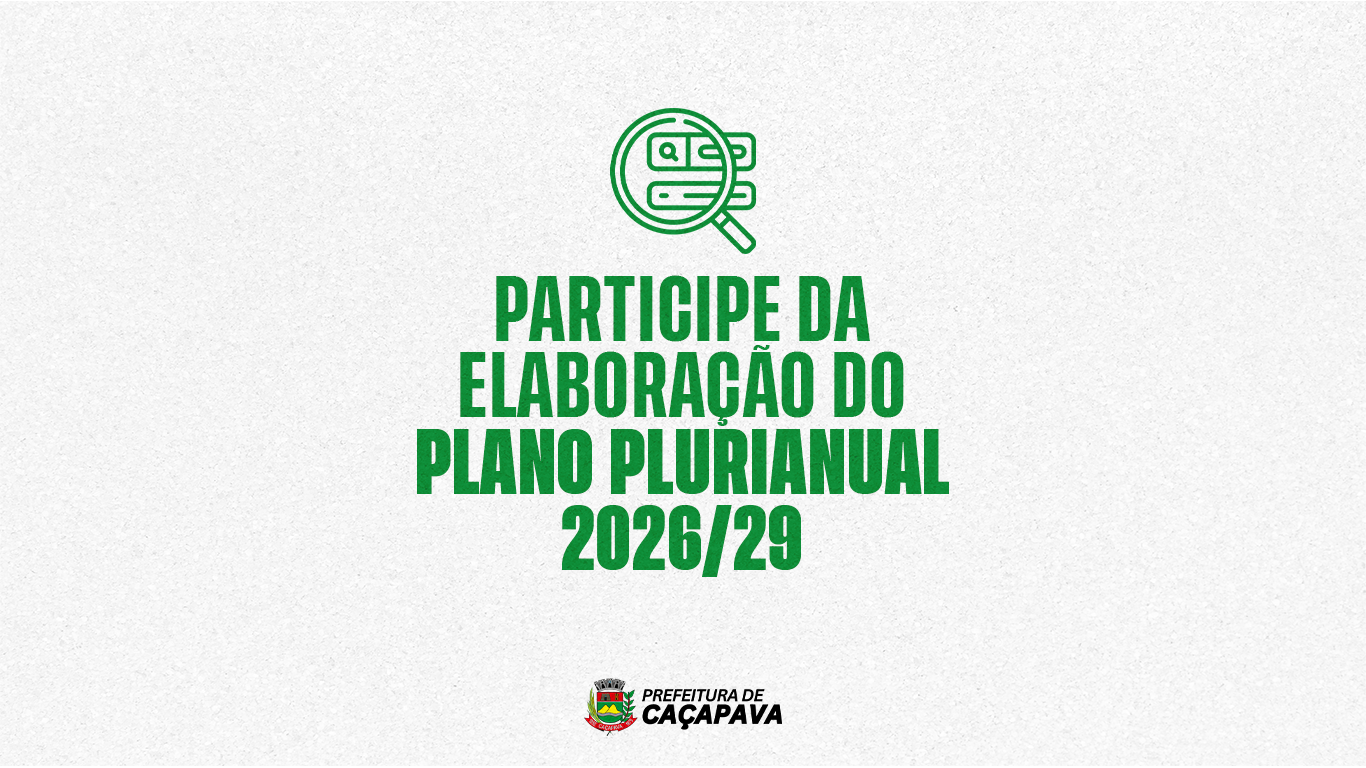 Prefeitura convida população para participar da elaboração do Plano Plurianual 2026-2029