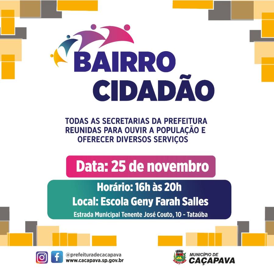 4ª edição do Bairro Cidadão será realizada no Tataúba na próxima sexta-feira (25)