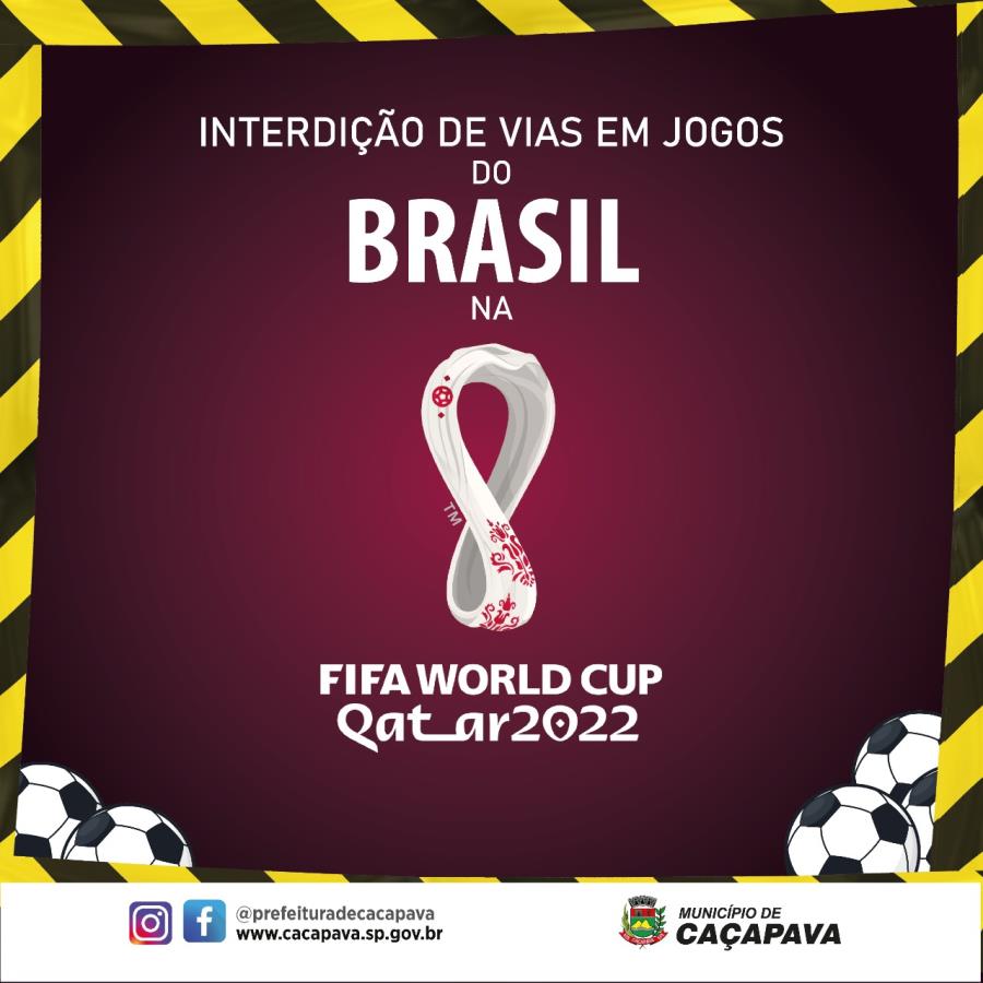 Interdição de via nos dias de jogos do Brasil na Copa do Mundo 2022