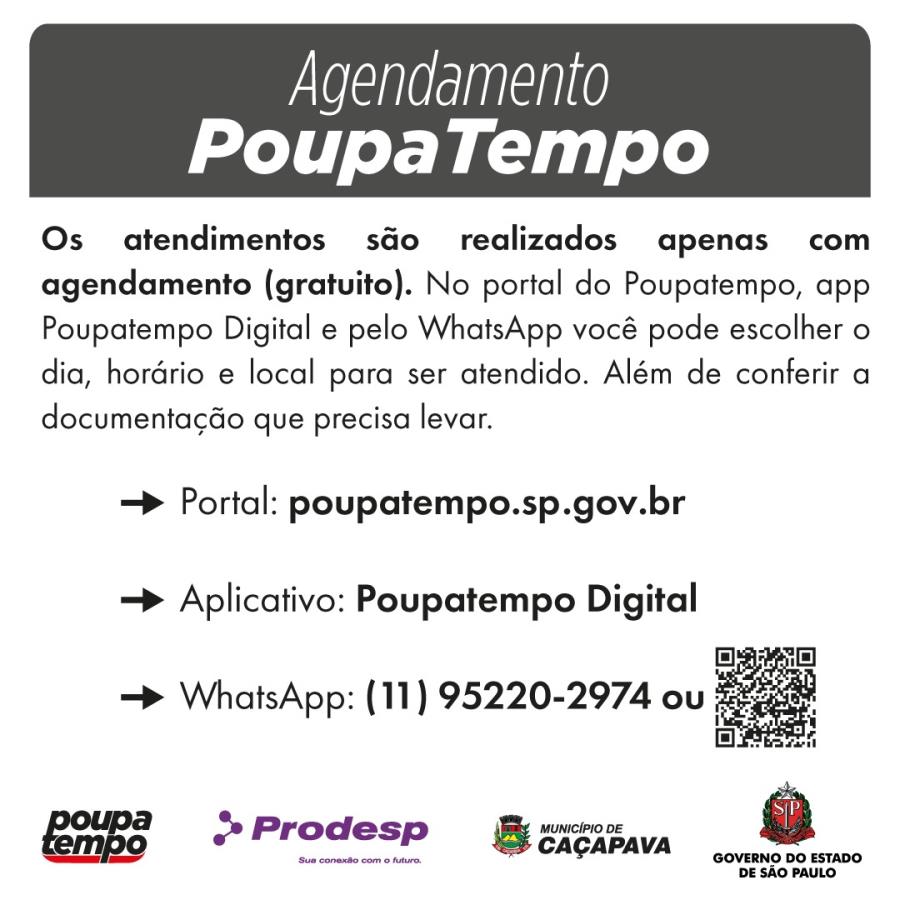 Poupatempo informa os canais oficiais para informações e agendamento de  serviços – Prefeitura Estância Turística Guaratinguetá