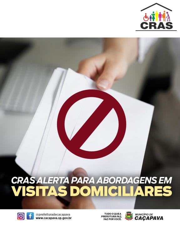 CRAS alerta para abordagens falsas em visitas domiciliares