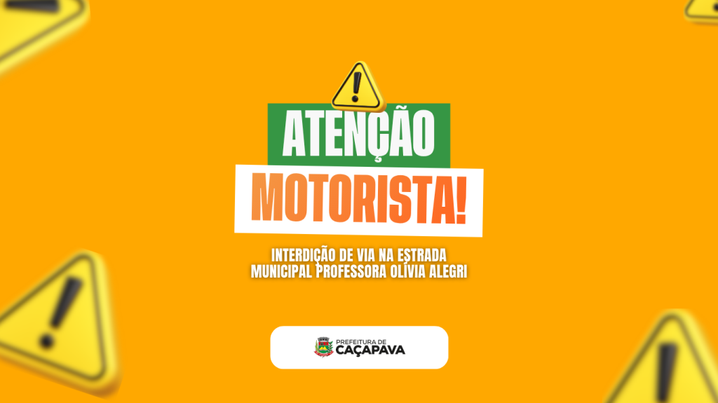 Interdição na Estrada Municipal Professora Olívia Alegri terá início no dia 27 de julho
