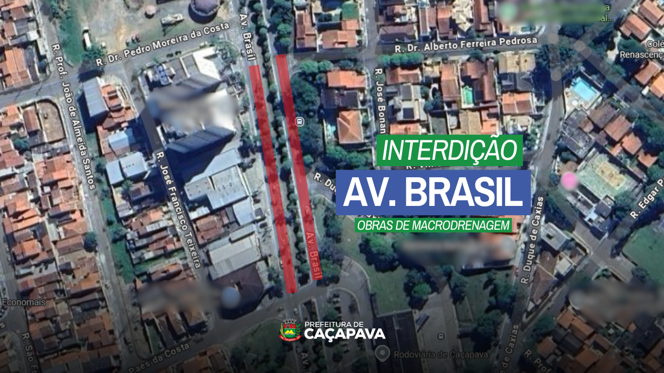 Obras de macrodrenagem na Av. Brasil: nova fase de interdições