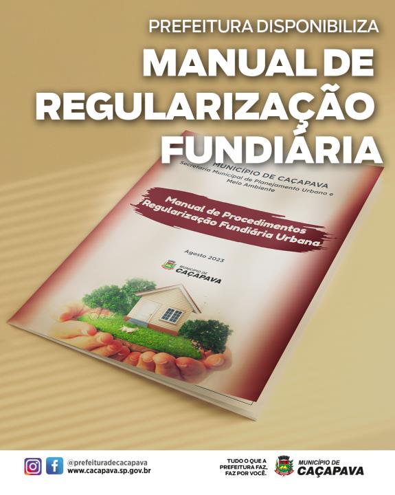 Prefeitura disponibiliza manual de regularização fundiária