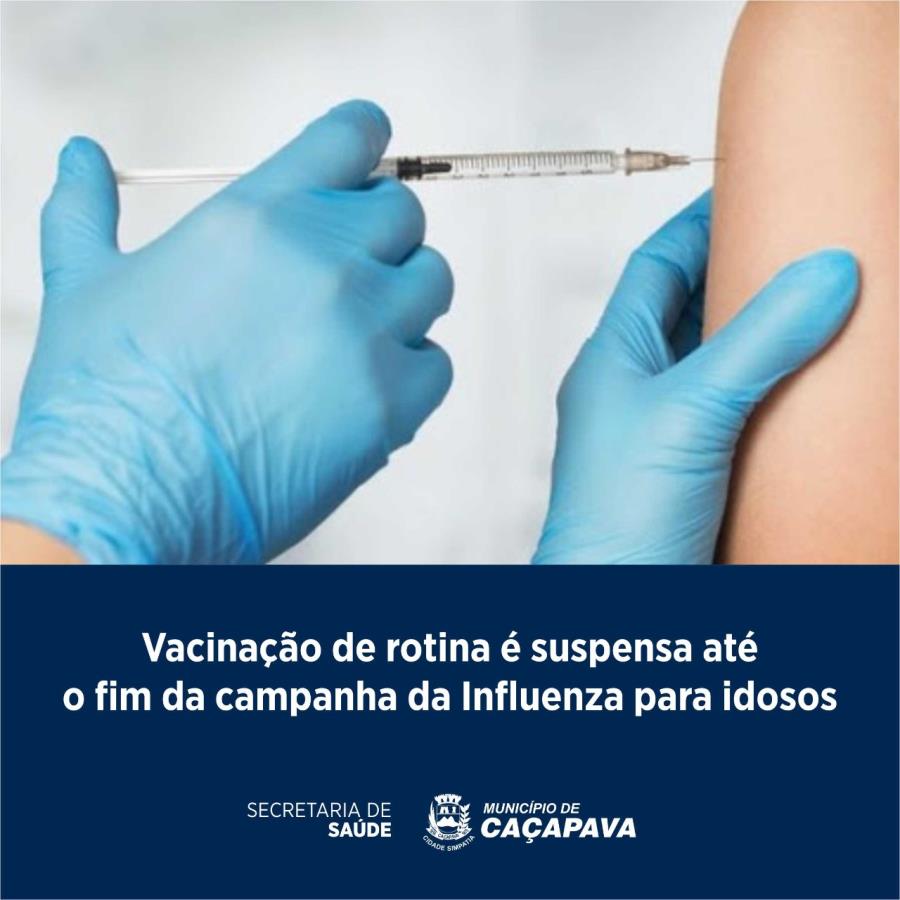 Vacinação de rotina nos postinhos é suspensa até o fim da campanha da Influenza para idosos