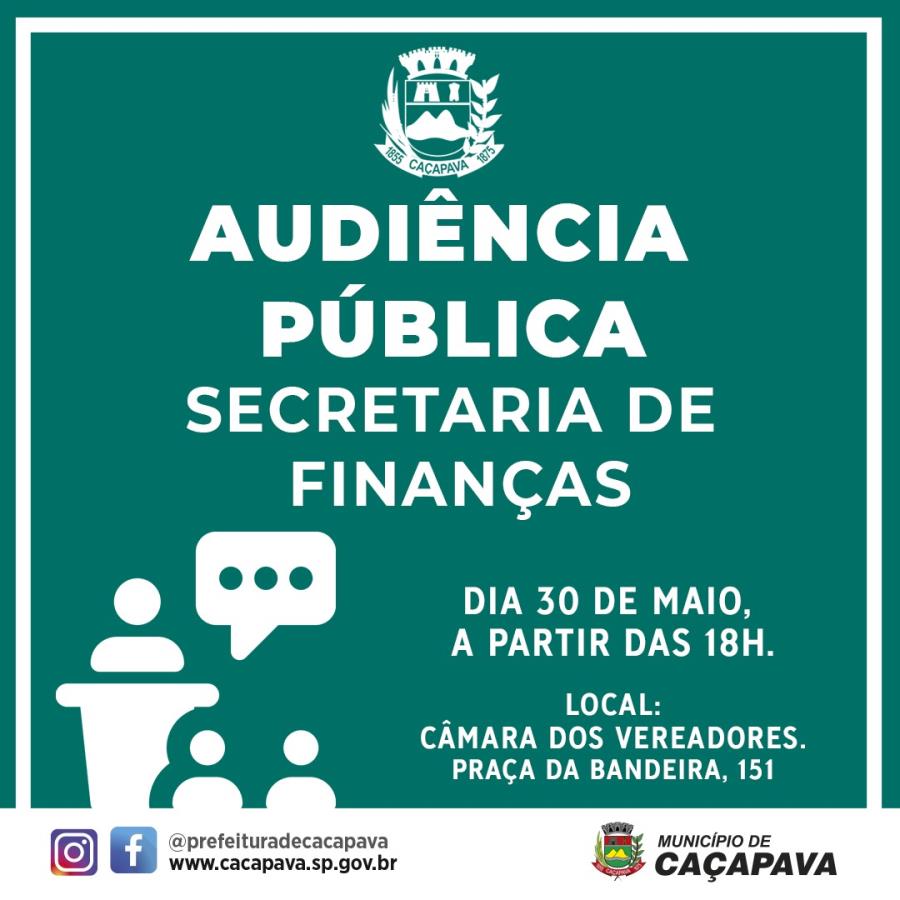 Secretaria de Finanças realiza audiência pública para prestação de contas