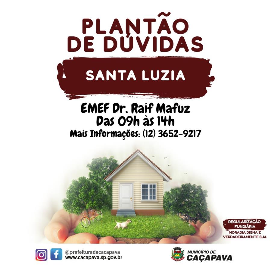 Prefeitura realiza plantão de dúvidas sobre regularização fundiária em Santa Luzia neste sábado (26)