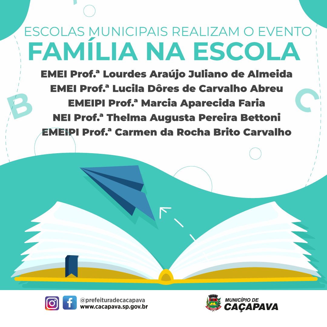 Escolas da rede municipal realizam nesta semana o evento “Família na Escola” 