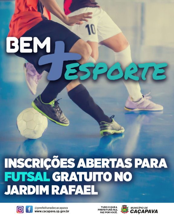 Inscrições abertas para Futsal gratuito no Jardim Rafael