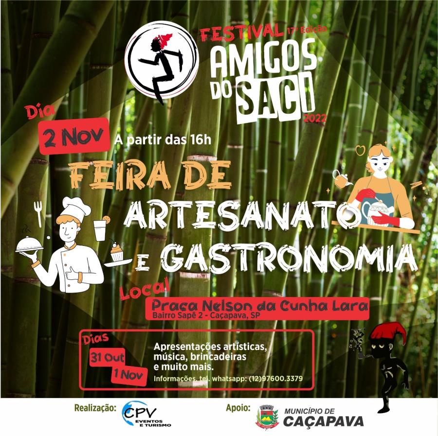 Festival Amigos do Saci é atração em Caçapava entre os dias 31 de outubro e 2 de novembro